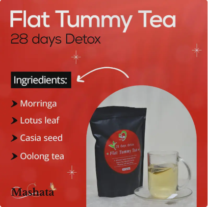 FLAT TUMMY TEA 28 DAYS: Infusion plantes bien-être digestion confort ventre léger routine 28 jours